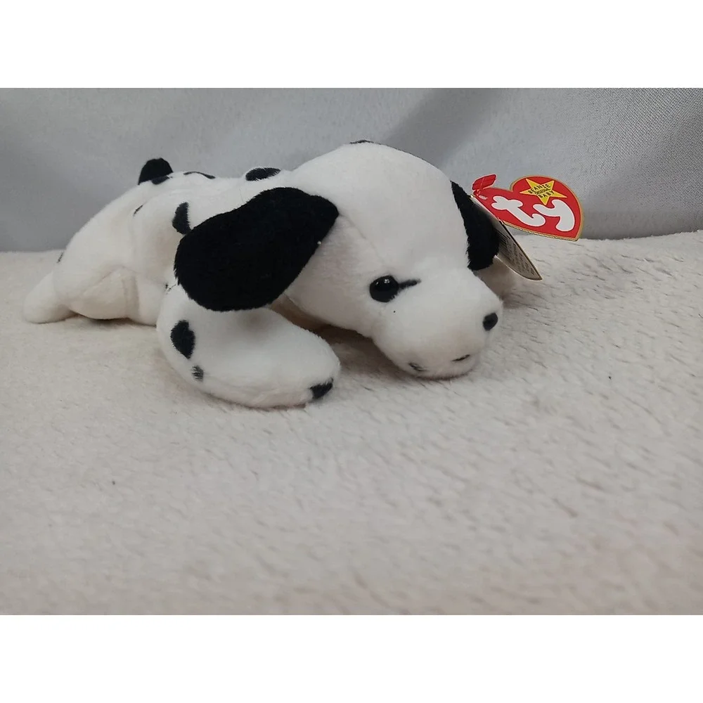 VTG Original Ty Beanie Babies Dotty The Dalmatian 1996 Stuffed Animal Dog Plush‎
